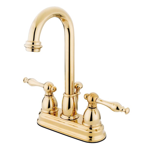 Kingston Brass 4" Centerset Bathroom Faucet, Polished Brass KB3612NL - main